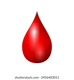 Red blood drop icon vector design