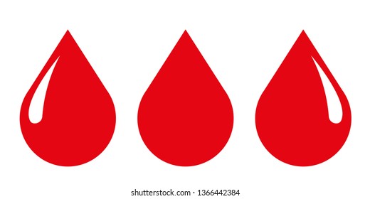 Red blood drop set.