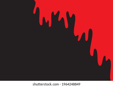 Red blood drop, vector illustration, black background 