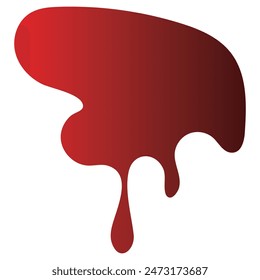Red blood drop vector. Template blood drop with white background. vector illustration.