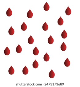 Red blood drop vector. Template blood drop with white background. vector illustration.