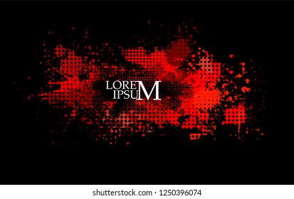 Red Blood Drops Background. Vector