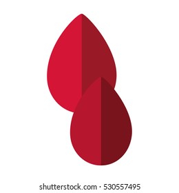red blood drops icon with gradient