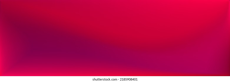 Hintergrund der horizontalen Linien des roten Blutes Neon Vibrant Blank Smooth Surface Illustration. Dunkelrosen, hellunscharfer Hintergrund. Vivid Farbe Blut Wavy Farbverlauf Mesh. Blank Vivid Wavy Gradient Mesh.
