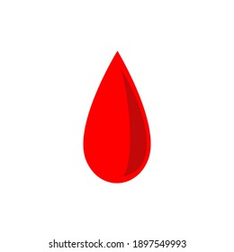 Red blood, liquid icon, droplet vector

