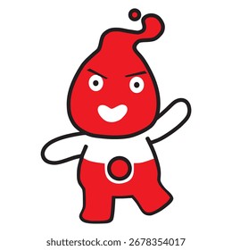 Diseño de Vector de mascota de sangre roja