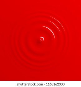 Red blood or paint falling on surface background