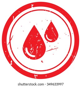 Red Blood rubber stamp