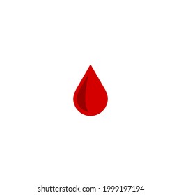 Red Blood with shadow vector simple icon perfect design