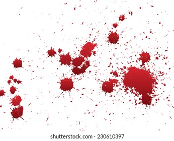 red blood splash