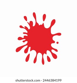 Salpicadura de Sangre Roja. Gotas de sangre y salpicaduras. Se puede utilizar en Halloween, medicina, salud, volante, Anuncio o Diseños web. Vector de ilustración de sangre.