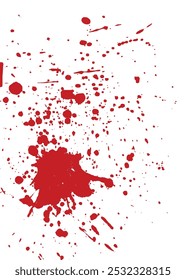 Red Blood Splash Vector Illustration