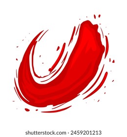 red blood splatter cartoon. texture ink, halloween horror, paint grunge red blood splatter sign. isolated symbol vector illustration