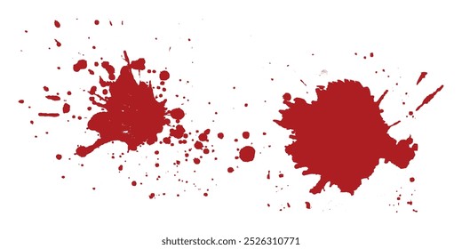 Ilustración vectorial de salpicadura de salpicadura de sangre roja