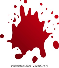 Ilustración vectorial de manchas de la sangre roja