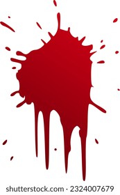 Red blood splatter stain vector illustration