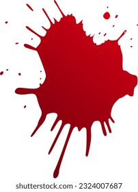 Red blood splatter stain vector illustration