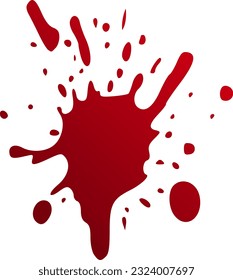 Ilustración vectorial de manchas de la sangre roja