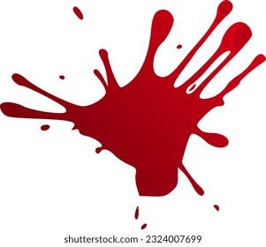Red blood splatter stain vector illustration