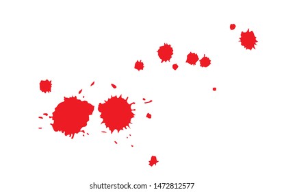 red blood, white background vector illustration
