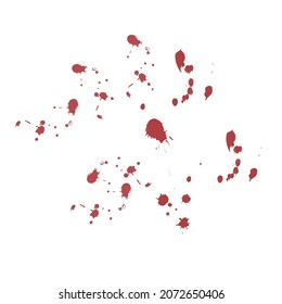 sangre roja salpicar ilustración vectorial de arte fondo blanco