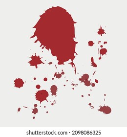 red bloods splatter art vector illustration background