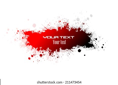 Red Bloodstain Blot. Vector