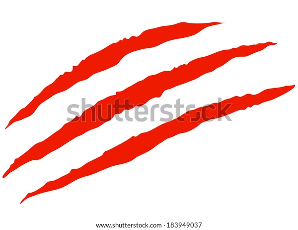 Red Bloody Claw Scratches Vector Illustration Stock Vector Royalty Free 183949037 - 30 claw scratch clipart roblox free clip art stock