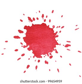 red blot isolated on white.vector illustration