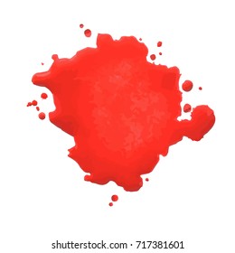Red Blot, Vector Illustration