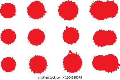 Red blotches or points for offers