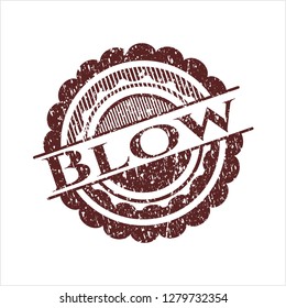 Red Blow with rubber seal texture