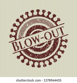 Red Blow-out distress rubber grunge texture stamp