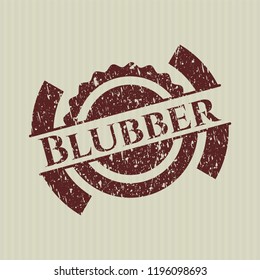 Red Blubber grunge stamp