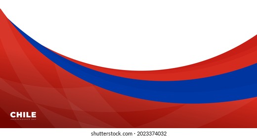 Red and blue abstract background design. good template for chile independence day or chile national day design.