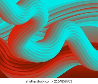 Red and blue abstract colorful vector background, color flow liquid wave for design brochure, website, flyer. Business wavy papercut abstract background gradient 3d flow shape