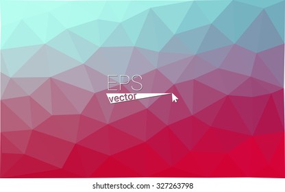 Red blue abstract geometric rumpled triangular low poly style gradient illustration graphic background. Vector polygonal design for your business.
