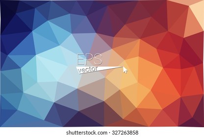Red blue abstract geometric rumpled triangular low poly style gradient illustration graphic background. Vector polygonal design for your business.