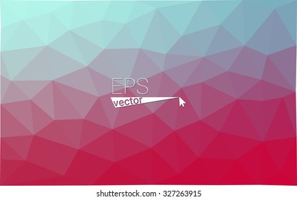 Red blue abstract geometric rumpled triangular low poly style gradient illustration graphic background. Vector polygonal design for your business.