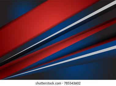 Red and Blue abstract layer geometric background  for card, annual business report, poster template