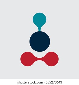 Red Blue Abstract Logo