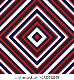 Red and Blue Argyle diagonal striped seamless pattern background suitable for fashion textiles, graphics