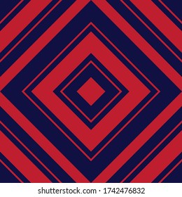 Red and Blue Argyle diagonal striped seamless pattern background suitable for fashion textiles, graphics
