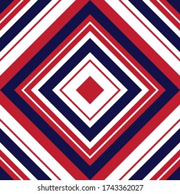 Rojo y azul Argyle diagonal rayado fondo de patrón sin costura adecuado para textiles de moda, gráficos