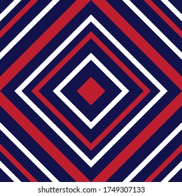 Red and Blue Argyle diagonal striped seamless pattern background suitable for fashion textiles, graphics