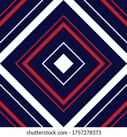 Red and Blue Argyle diagonal striped seamless pattern background suitable for fashion textiles, graphics