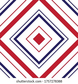 Red and Blue Argyle diagonal striped seamless pattern background suitable for fashion textiles, graphics