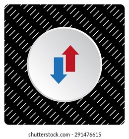 Red, blue arrow. arrow indicates the direction. icon. vector design