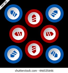 red and blue arrows in eight directions - on a black background