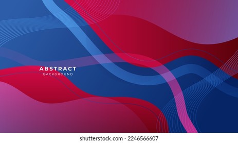 Red and blue background with modern corporate concept design